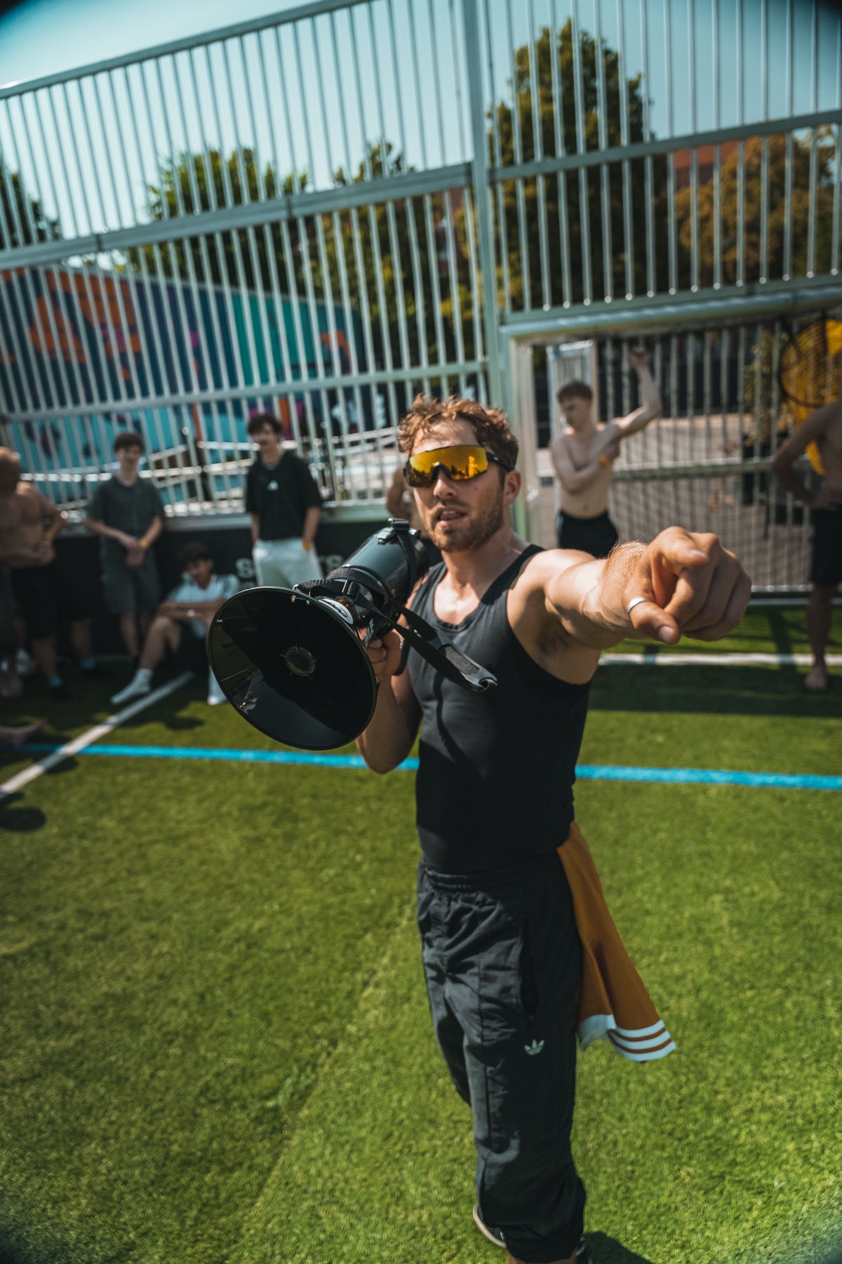 Athletic parkour movement captured at STR!DE Berlin 2025