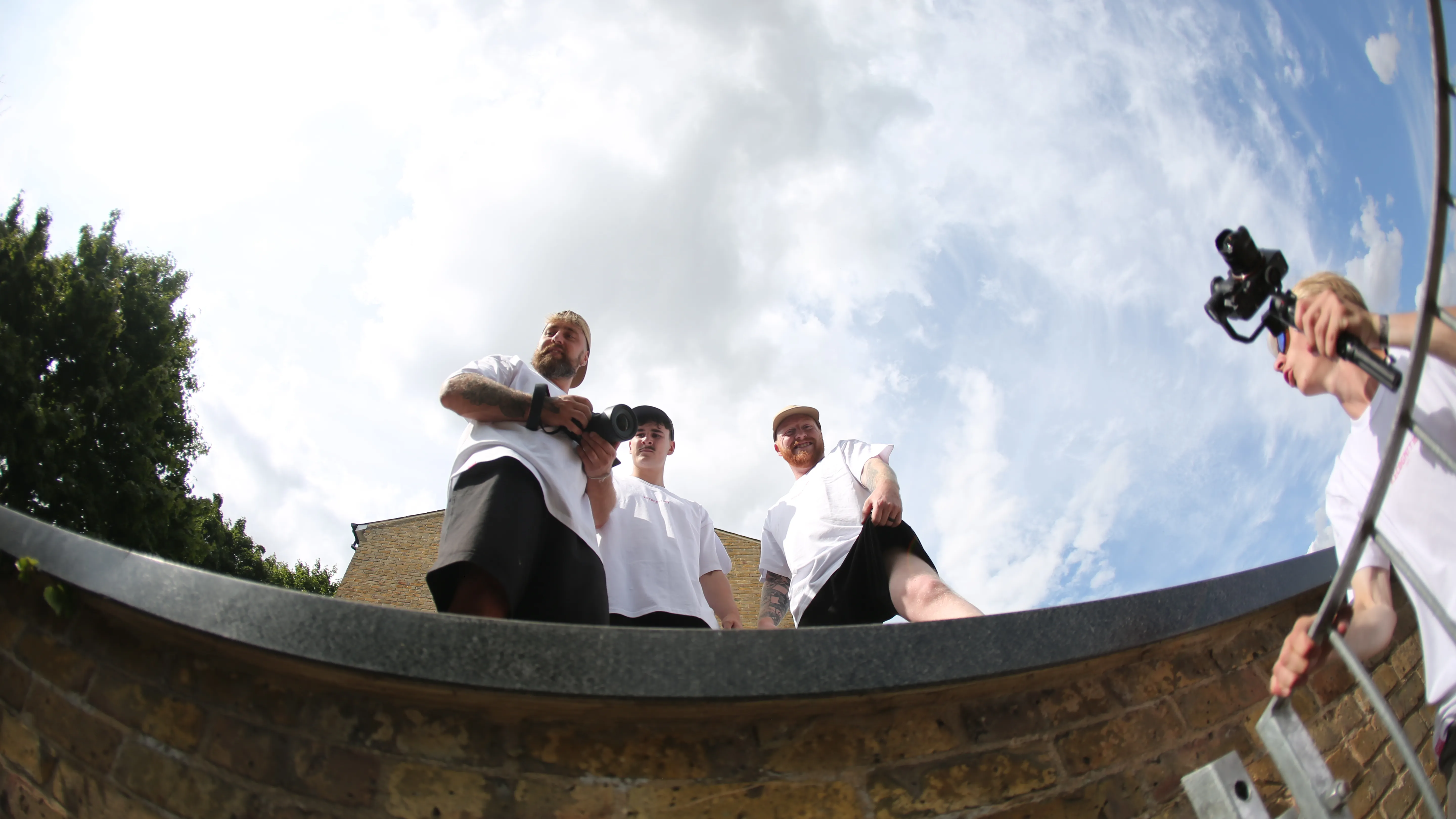 Breach Culture crew filming parkour content from below