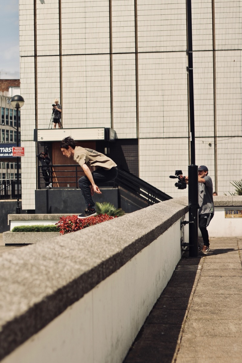 Max Barker performing during Enter the Breach filming